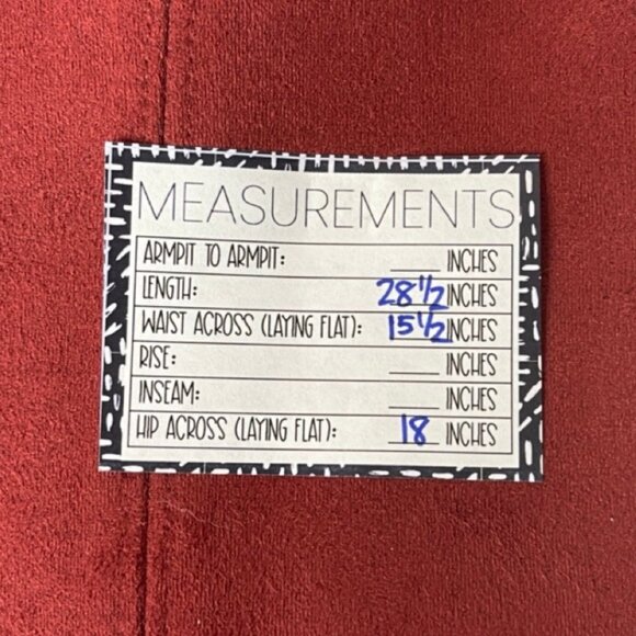 MARC NEW YORK | Burgundy Faux Suede Pencil Skirt | Size S - Picture 9 of 10